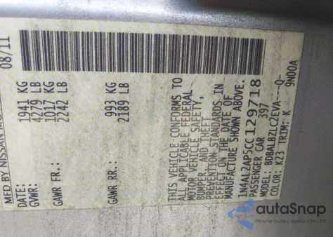 2012 Nissan Altima 2.5 S from USA, damaged, VIN 1N4AL2AP5CC129718